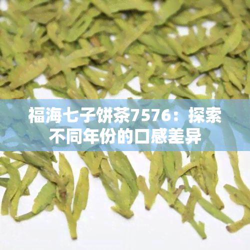 福海七子饼茶7576：探索不同年份的口感差异