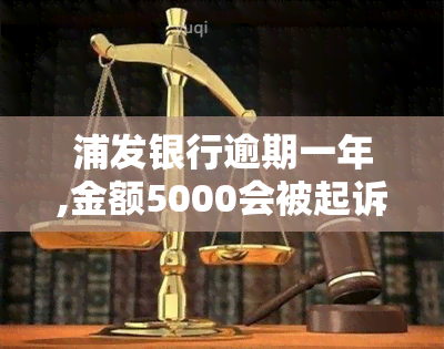 浦发银行逾期一年,金额5000会被起诉吗，浦发银行：逾期一年，5000元借款是否会被起诉？