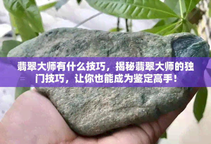 翡翠大师有什么技巧，揭秘翡翠大师的独门技巧，让你也能成为鉴定高手！