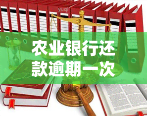 农业银行还款逾期一次对个人信誉有影响吗？