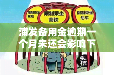 浦发备用金逾期一个月未还会影响下月使用及信用记录，对其他银行信用卡有无影响？