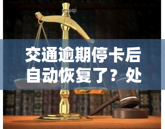 交通逾期停卡后自动恢复了？处理方法解析