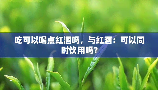 吃可以喝点红吗，与红：可以同时饮用吗？