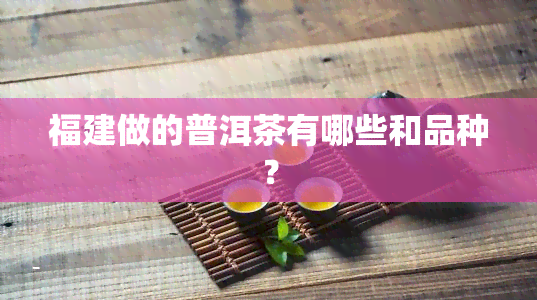 福建做的普洱茶有哪些和品种？