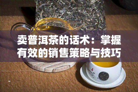 卖普洱茶的话术：掌握有效的销售策略与技巧