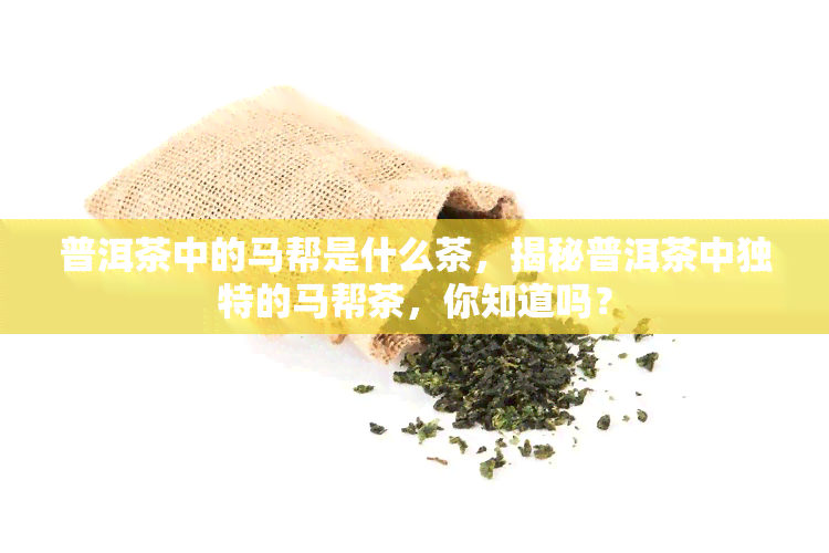 普洱茶中的马帮是什么茶，揭秘普洱茶中独特的马帮茶，你知道吗？