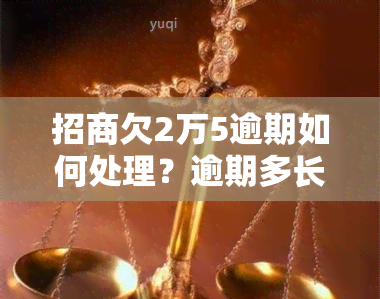 招商欠2万5逾期如何处理？逾期多长时间会被告上法庭？