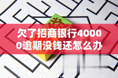 欠了招商银行40000逾期没钱还怎么办？已超三个月，需还全部，信用卡欠款四万，银行将采取什么措？