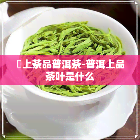 壂上茶品普洱茶-普洱上品茶叶是什么