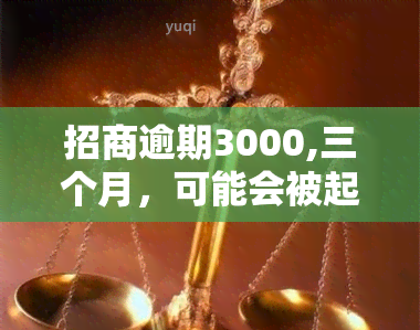 招商逾期3000,三个月，可能会被起诉并上门，已逾期六个月，欠款达六千多