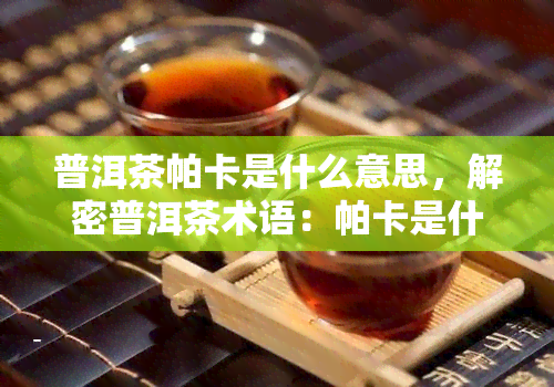 普洱茶帕卡是什么意思，解密普洱茶术语：帕卡是什么意思？