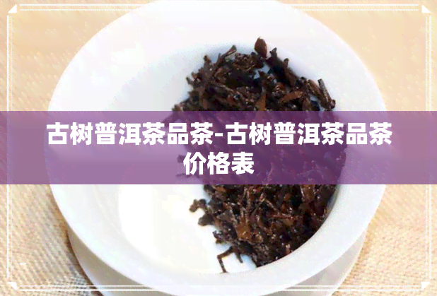 古树普洱茶品茶-古树普洱茶品茶价格表