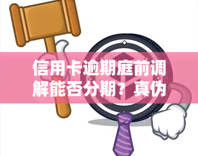 信用卡逾期庭前调解能否分期？真伪解析