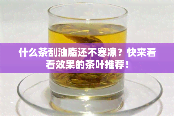 什么茶刮油脂还不寒凉？快来看看效果的茶叶推荐！