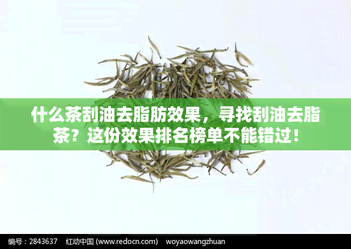 什么茶刮油去脂肪效果，寻找刮油去脂茶？这份效果排名榜单不能错过！