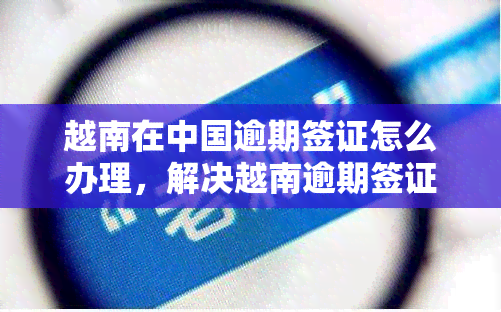 越南在中国逾期签证怎么办理，解决越南逾期签证问题：如何在中国境内办理？