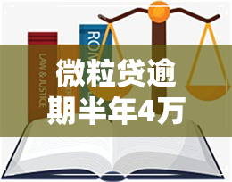 微粒贷逾期半年4万-微粒贷逾期半年4万会怎样