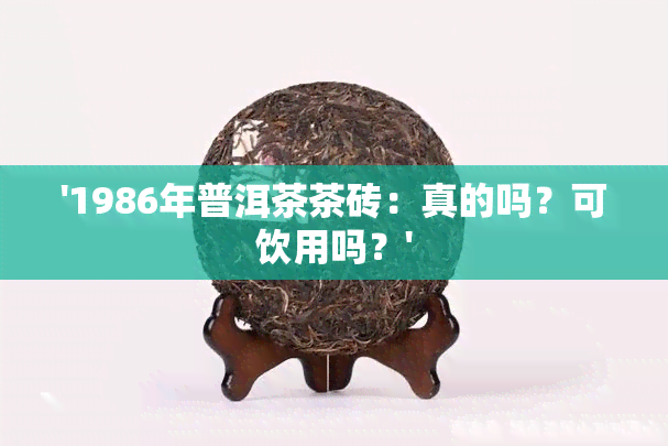 '1986年普洱茶茶砖：真的吗？可饮用吗？'