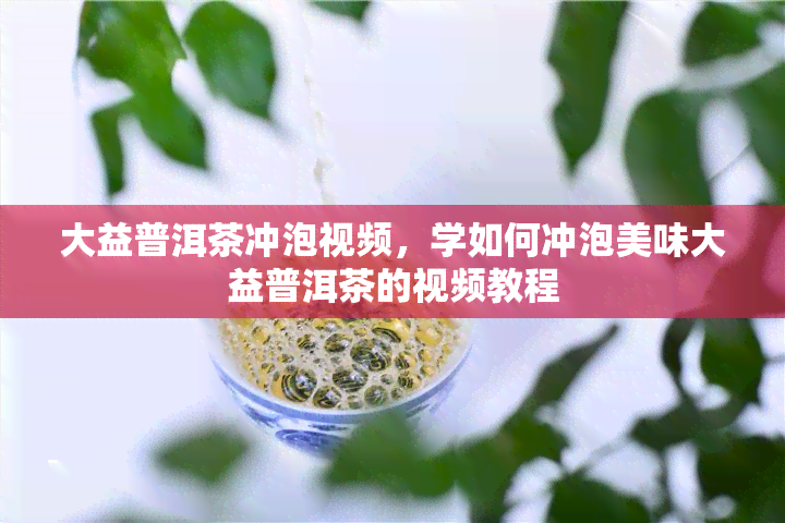 大益普洱茶冲泡视频，学如何冲泡美味大益普洱茶的视频教程