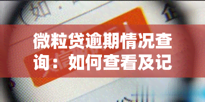 微粒贷逾期情况查询：如何查看及记录逾期记录？