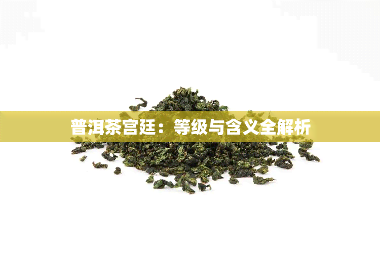 普洱茶宫廷：等级与含义全解析