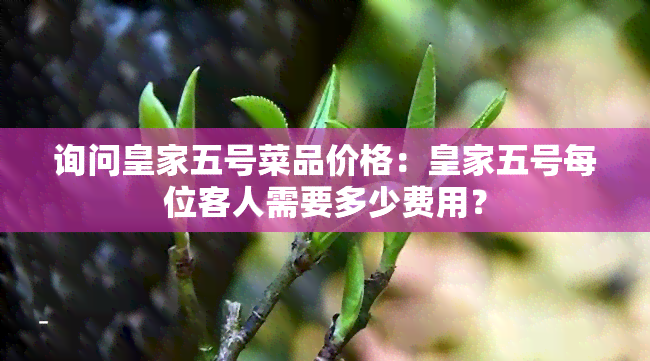 询问皇家五号菜品价格：皇家五号每位客人需要多少费用？