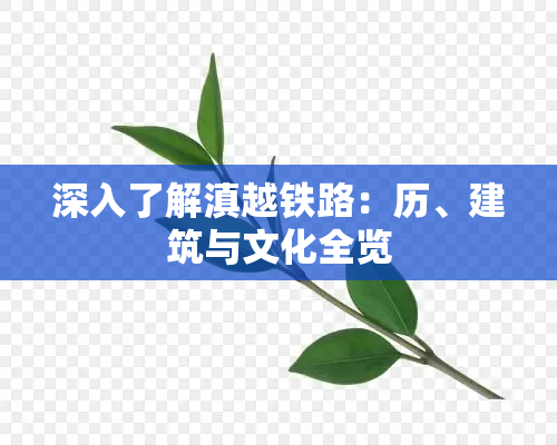 深入了解滇越铁路：历、建筑与文化全览