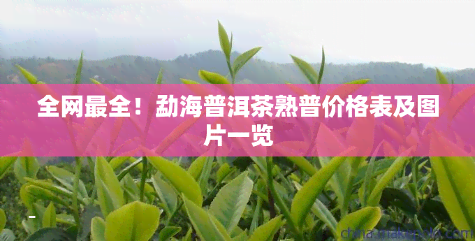 全网最全！勐海普洱茶熟普价格表及图片一览