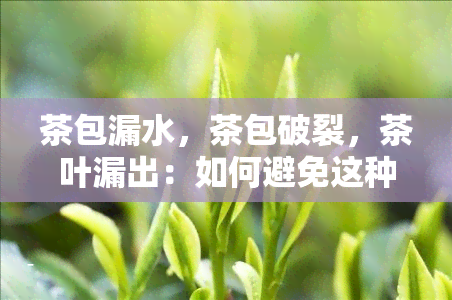 茶包漏水，茶包破裂，茶叶漏出：如何避免这种情况发生？