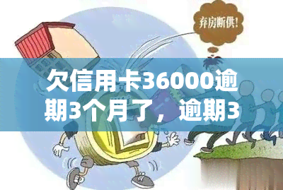 欠信用卡36000逾期3个月了，逾期3个月，欠信用卡36000元该如何处理？