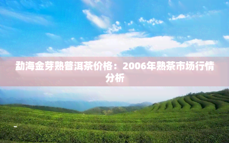 勐海金芽熟普洱茶价格：2006年熟茶市场行情分析