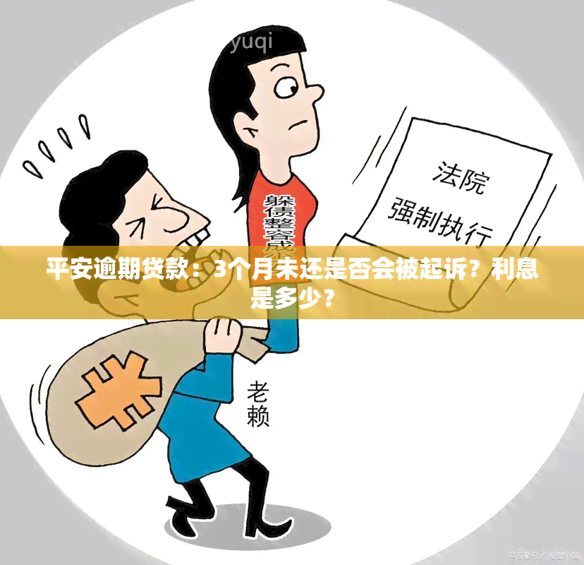 平安逾期贷款：3个月未还是否会被起诉？利息是多少？