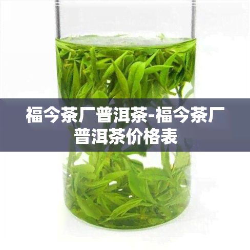 福今茶厂普洱茶-福今茶厂普洱茶价格表