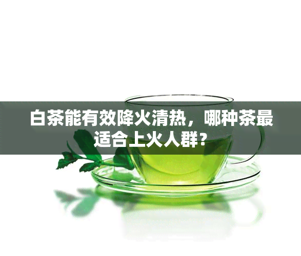 白茶能有效降火清热，哪种茶最适合上火人群？