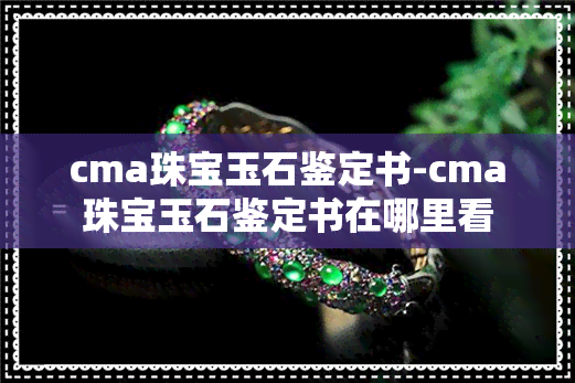 cma珠宝玉石鉴定书-cma珠宝玉石鉴定书在哪里看