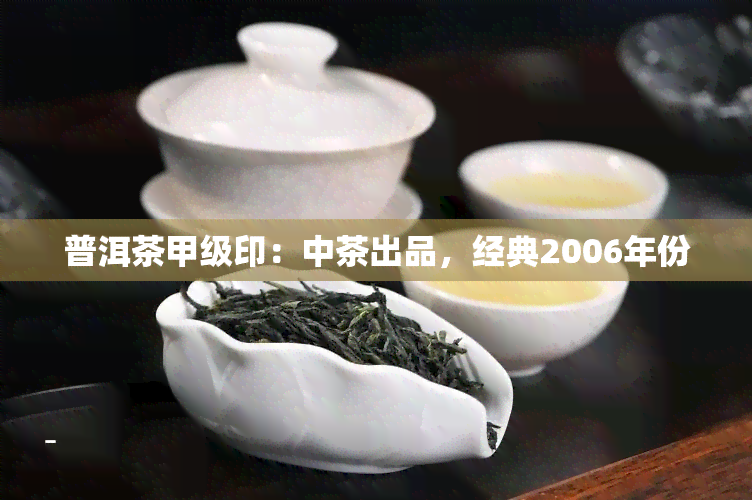 普洱茶甲级印：中茶出品，经典2006年份