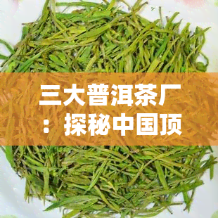 三大普洱茶厂：探秘中国顶级茶叶排行榜