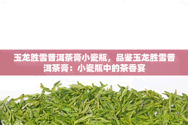 玉龙胜雪普洱茶膏小瓷瓶，品鉴玉龙胜雪普洱茶膏：小瓷瓶中的茶香宴