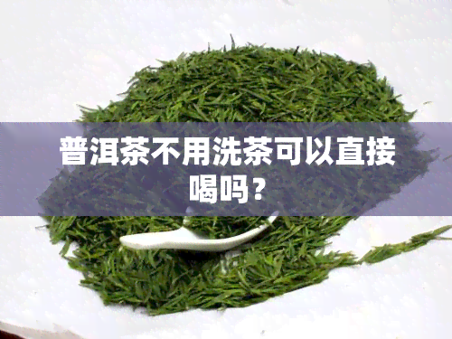 普洱茶不用洗茶可以直接喝吗？