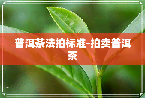 普洱茶法拍标准-拍卖普洱茶