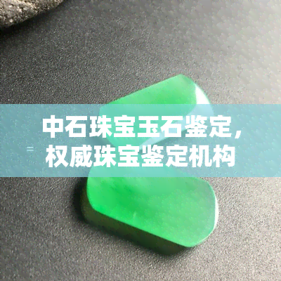 中石珠宝玉石鉴定，权威珠宝鉴定机构：中石珠宝玉石鉴定