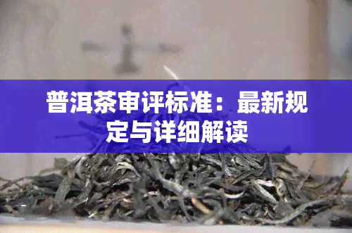 普洱茶审评标准：最新规定与详细解读