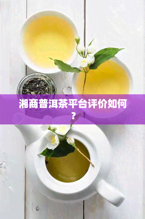 湘商普洱茶平台评价如何？