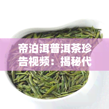 帝泊洱普洱茶珍告视频：揭秘代言人与价格