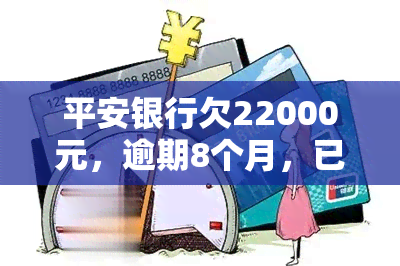 平安银行欠22000元，逾期8个月，已还部分，起诉金额为多少？