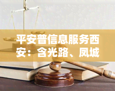 平安普信息服务西安：含光路、凤城五路分公司全面覆，为您提供全方位服务