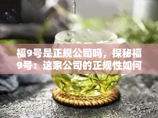 福9号是正规公司吗，探秘福9号：这家公司的正规性如何？