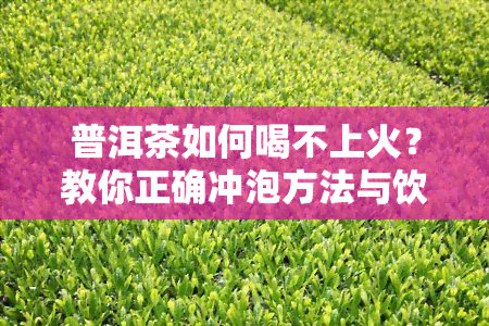 普洱茶如何喝不上火？教你正确冲泡方法与饮用技巧