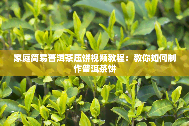 家庭简易普洱茶压饼视频教程：教你如何制作普洱茶饼