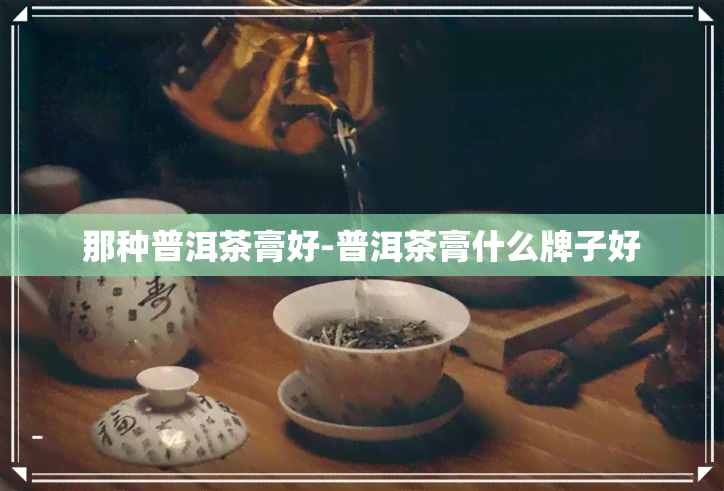 那种普洱茶膏好-普洱茶膏什么牌子好